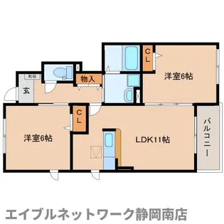 モンソレイユB【1階】の間取り