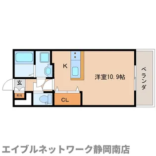 カトルパレ駅南【102号室】の間取り