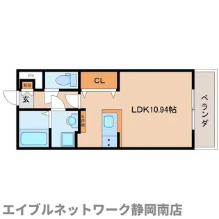 カトルパレ駅南【103号室】の間取り