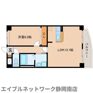 1LDKの間取り画像