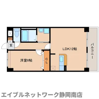 1LDKの間取り画像