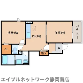 エバーハイムⅡ【1階】の間取り