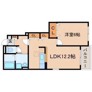 アザレア・HORIKAWA【1階】の間取り