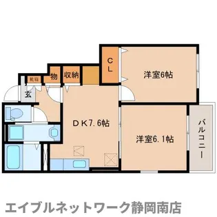 ネオ・ウエストⅡ【1階】の間取り