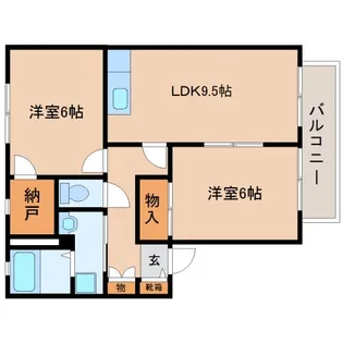サンシティ A【B205号室】の間取り