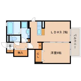 ペブルコート【1階】の間取り