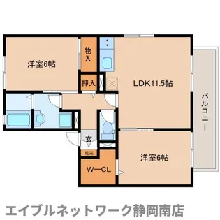 ゆーとぴあ21B【1階】の間取り