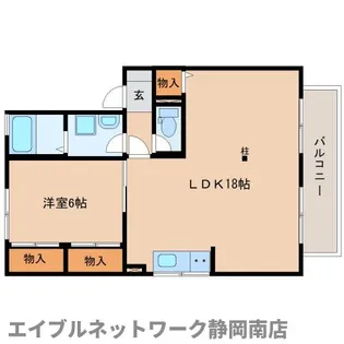 ゆーとぴあ21B【1階】の間取り