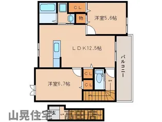 ジェルメ【2階】の間取り