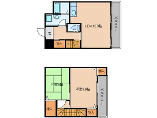 奈良県大和高田市北本町【マンション】の間取り