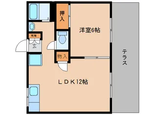 奈良県大和高田市大字土庫【アパート】の間取り