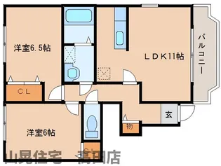 奈良県大和高田市日之出東本町【アパート】の間取り