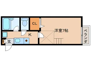 奈良県大和高田市礒野南町【アパート】の間取り