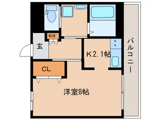 ハッピーヴィラ北片塩【302号室】の間取り