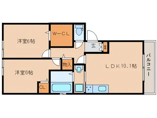 モンレーヴ【2階】の間取り