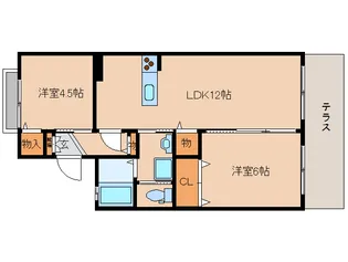 JAアベニュプレセア【102号室】の間取り