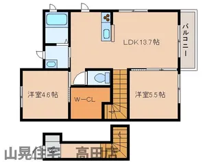 ラフィーネ三室参番館A棟【2階】の間取り