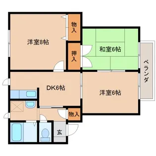葛城gardensC【202号室】の間取り