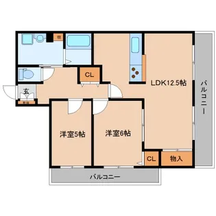 緑風館【201号室】の間取り