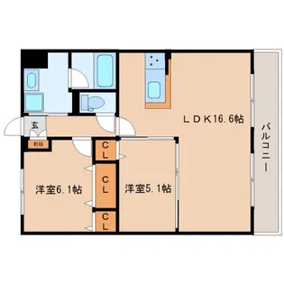 奈良県北葛城郡王寺町久度3丁目【マンション】の間取り