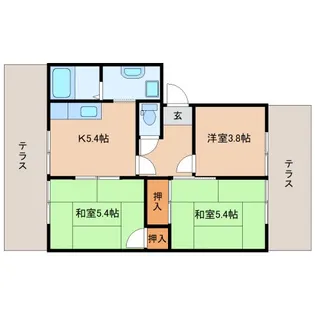 コンシエール西大和C【1階】の間取り