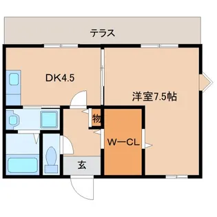 エーデル三郷【1階】の間取り