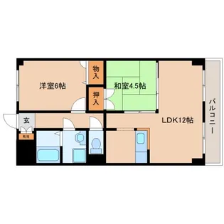 奈良県生駒郡三郷町立野南2丁目【マンション】の間取り