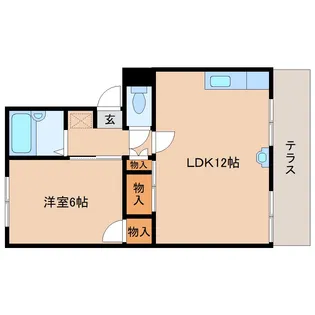 奈良県生駒郡三郷町立野南3丁目【アパート】の間取り
