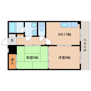 奈良県生駒郡三郷町立野北3丁目【マンション】の間取り