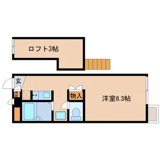 奈良県生駒郡三郷町立野北1丁目【アパート】の間取り
