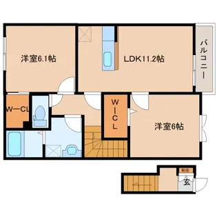 レイクサイドヴィラ王寺【2階】の間取り