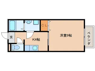 奈良県奈良市西大寺野神町2丁目【アパート】の間取り