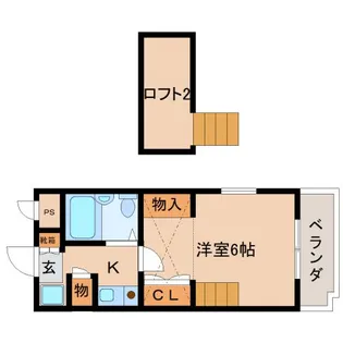 奈良県奈良市西大寺北町1丁目【マンション】の間取り
