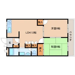 奈良県奈良市青野町1丁目【マンション】の間取り