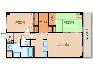 奈良県奈良市菅原町【マンション】の間取り