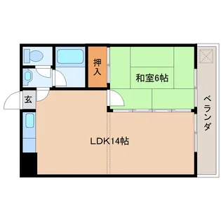奈良県奈良市西大寺赤田町1丁目【マンション】の間取り