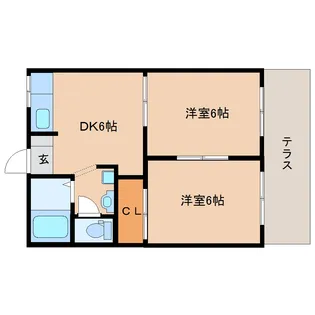 奈良県奈良市押熊町【アパート】の間取り
