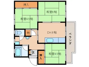 奈良県奈良市西大寺国見町1丁目【マンション】の間取り