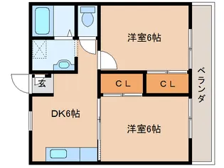 奈良県奈良市左京4丁目【アパート】の間取り