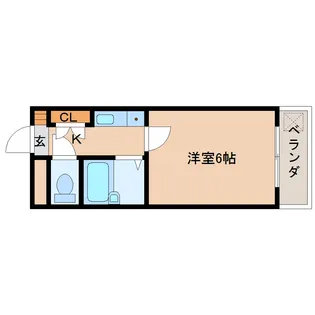 奈良県奈良市山陵町【アパート】の間取り