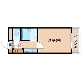 奈良県奈良市山陵町【アパート】の間取り