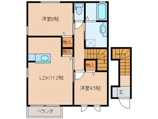 奈良県奈良市尼辻南町【アパート】の間取り