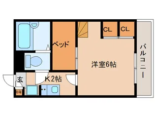 レオパレスグリシーナ【101号室】の間取り