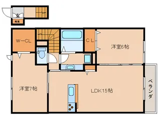 奈良県奈良市五条西1丁目【アパート】の間取り