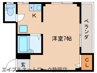 静岡県静岡市葵区上土1丁目【マンション】の間取り