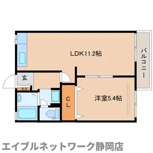 静岡県静岡市葵区安東3丁目【アパート】の間取り