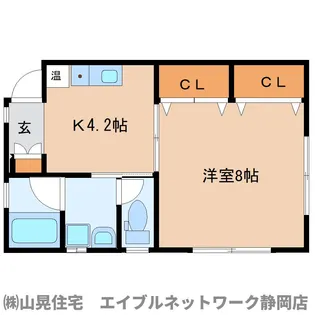 静岡県静岡市葵区大岩4丁目【アパート】の間取り