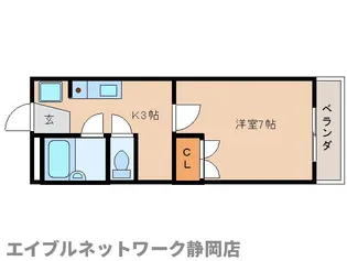 静岡県静岡市葵区大岩4丁目【マンション】の間取り