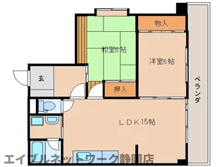 静岡県静岡市葵区大岩本町【マンション】の間取り