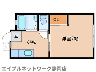 静岡県静岡市葵区唐瀬1丁目【アパート】の間取り